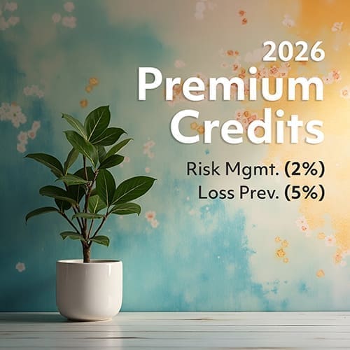 plant with colorful background and text featuring kammco 2026 policy credits