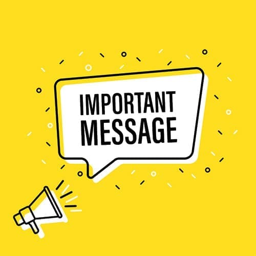 megaphone important information