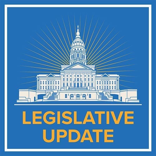 legislative update with image of kansas state capitol